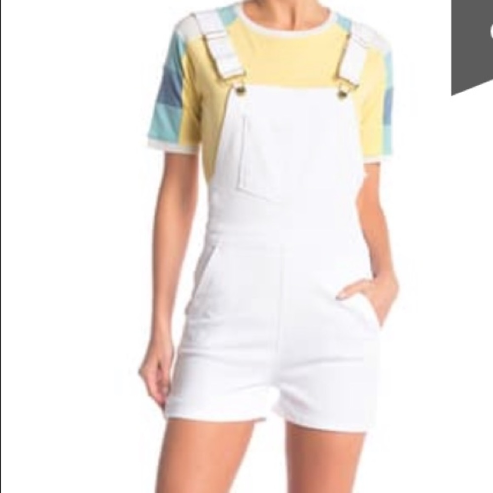 FRAME
Palazzo Short Overall Denim Romper